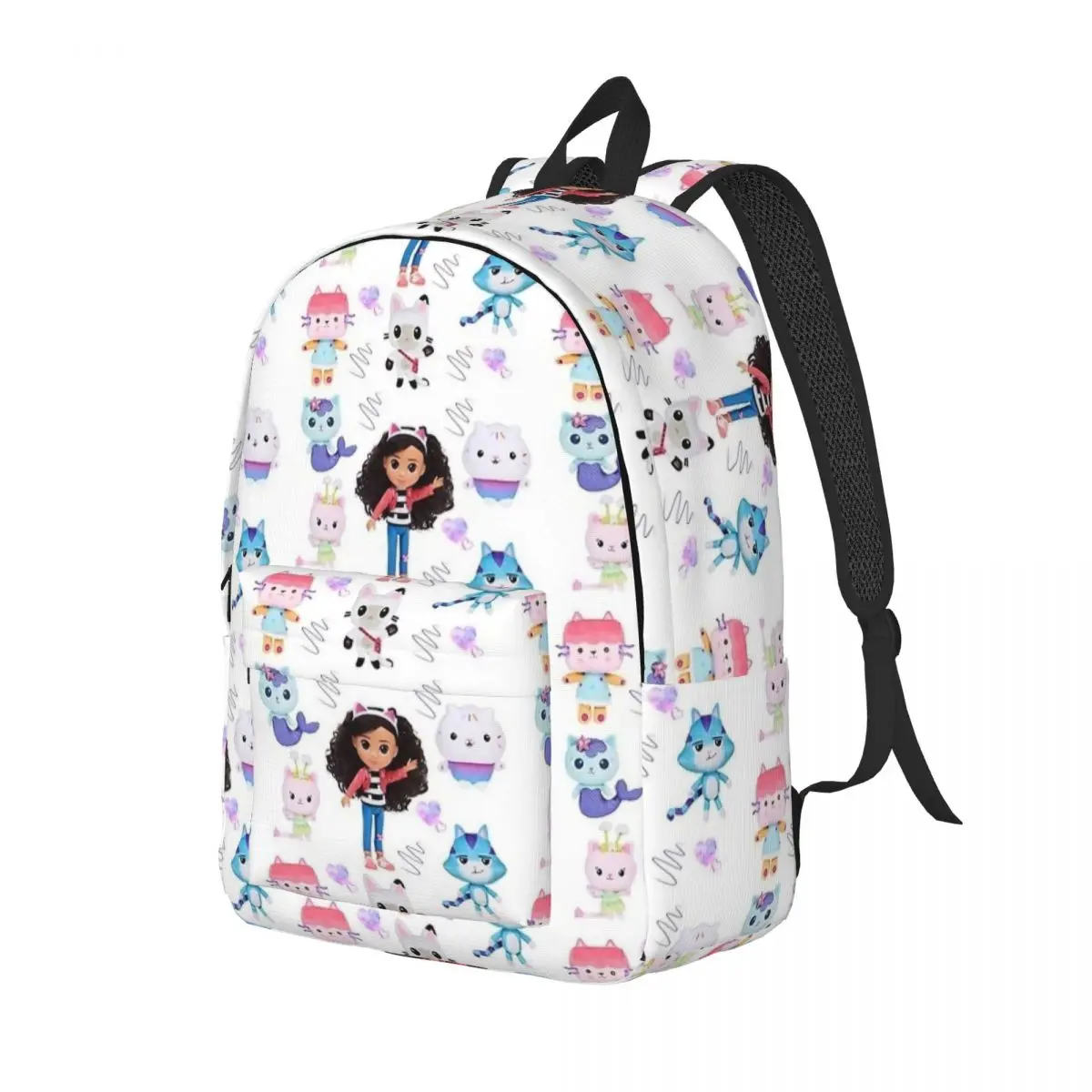 Mochila de moda para casa de muñecas de Gabby, mochila bonita de dibujos animados para estudiantes al aire libre, senderismo, viajes, mochilas de lona para ordenador portátil para hombres y mujeres