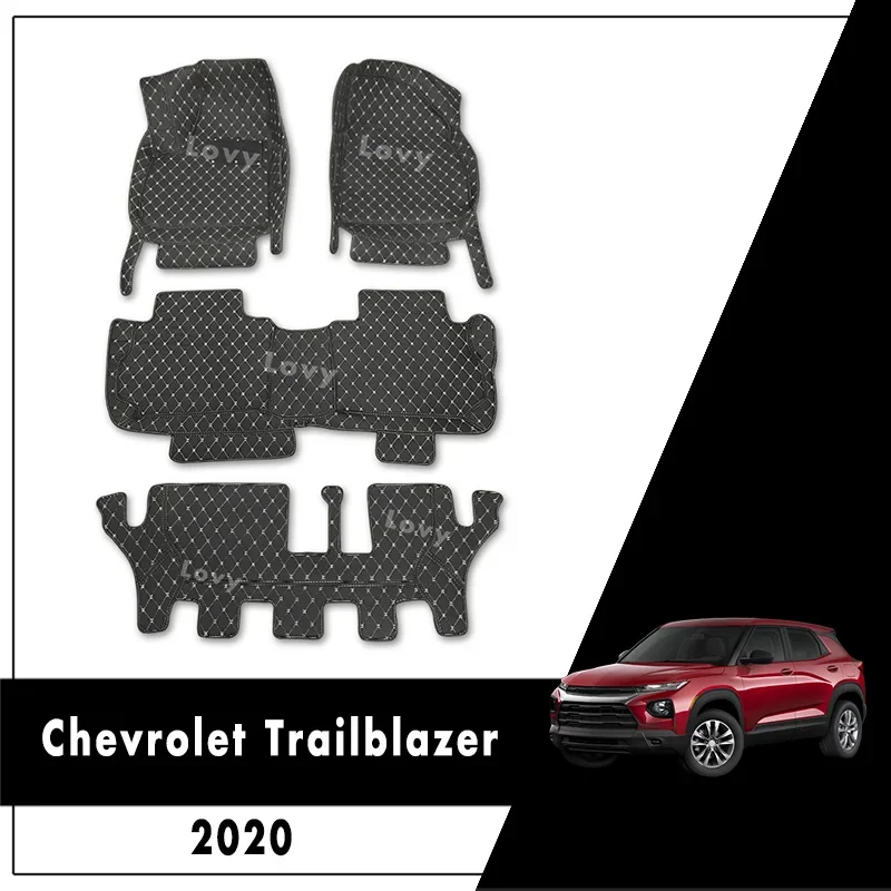 For Chevrolet Trailblazer 2020 (7 Seats) Leather Car Floor Mats Custom Rugs Auto Interior Accessories Carpets Styling Cover Part