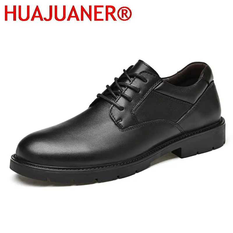 

2023 New High Quality Men's Shoes Luxury Oxfords Men Casual Genuine Leather Man Business Dress Shoes Men Soft Flats Male Fashion