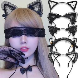 Cute Lace Cat Ears Headband Fancy Dress Hairband Women Girls Cosplay Headwear Masquerade Anime Costume Party Hair Accessories