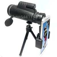 40X60 Telescope High Definition High Power Low Light Night Vision Powerful Monocular Mobile Phone Holder Clip Outdoor Camping