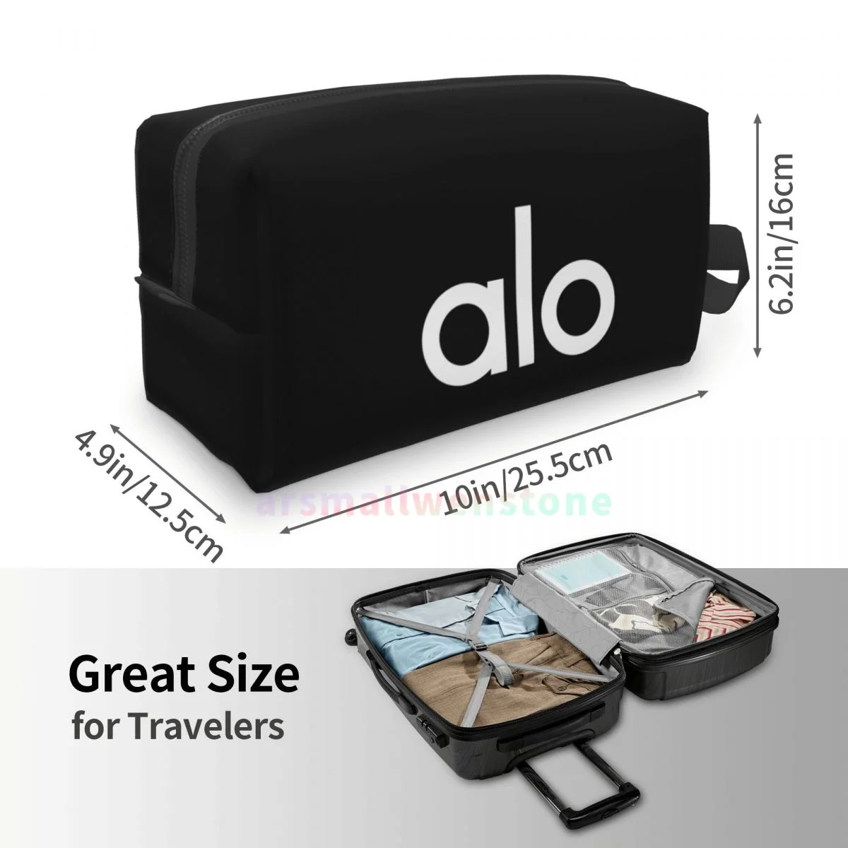 ALOS Large Capacity Travel Makeup Bag Storage Bag Pouch Portable Waterproof Toiletry