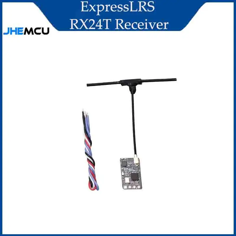 JHEMCU ExpressLRS RX24T 2.4G ELRS Radio Nano Long Range Receiver for FPV Racing Freestyle Long Range Drones DIY Parts LR4 LR5 RC