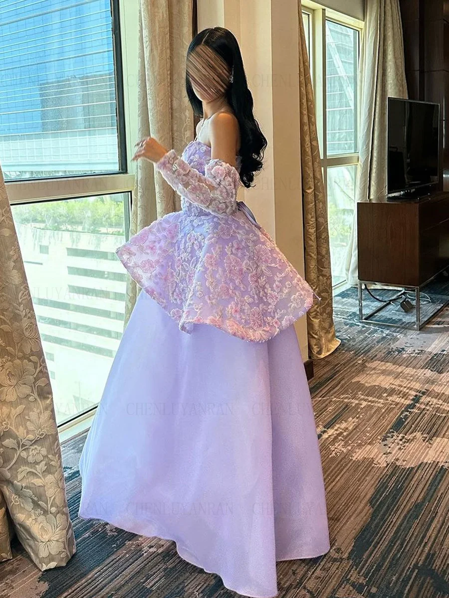 Lavender Sequin Lace Formal Occasion Dresses 2023 Sweetheart Tiered Luxury Ball Gowns Lace Up Evening Party Gowns فساتين الحفلات