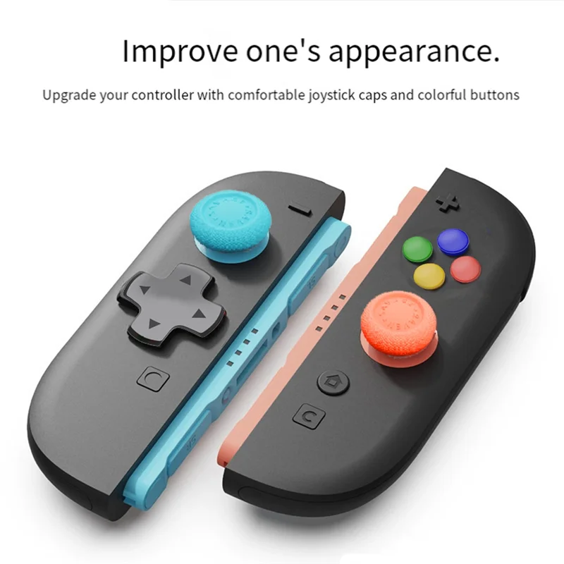 For Switch2 Joy-Con Joystick Cap+D-Pad Button Cap Set For Nintendo Switch 2 D-PAD Color Button Cap Accessories-[A51I]