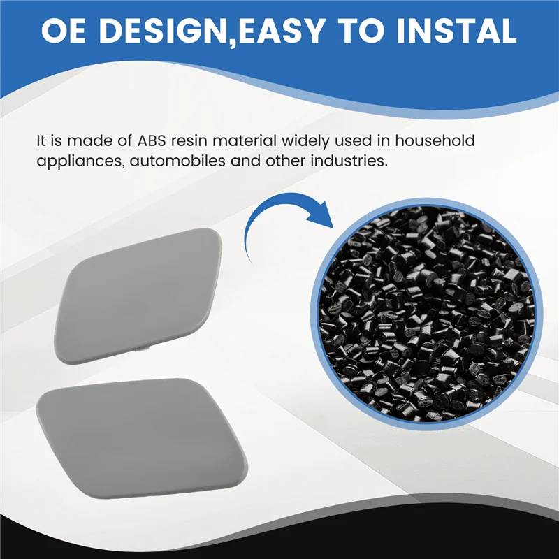 

Car Front Bumper Headlight Washer Cover Headlamp Water Cap 7L6807751 7L6807752 For VW Touareg 2003-2006-A61E