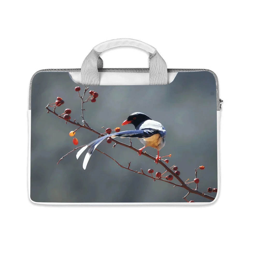 

Сумка для ноутбука с принтом птиц Kawaii, защитный чехол 12, 13,3, 14, 15,6, 16 дюймов, сумка для ноутбука из искусственной кожи с ручкой, подходит для девочек, подарок на день рождения