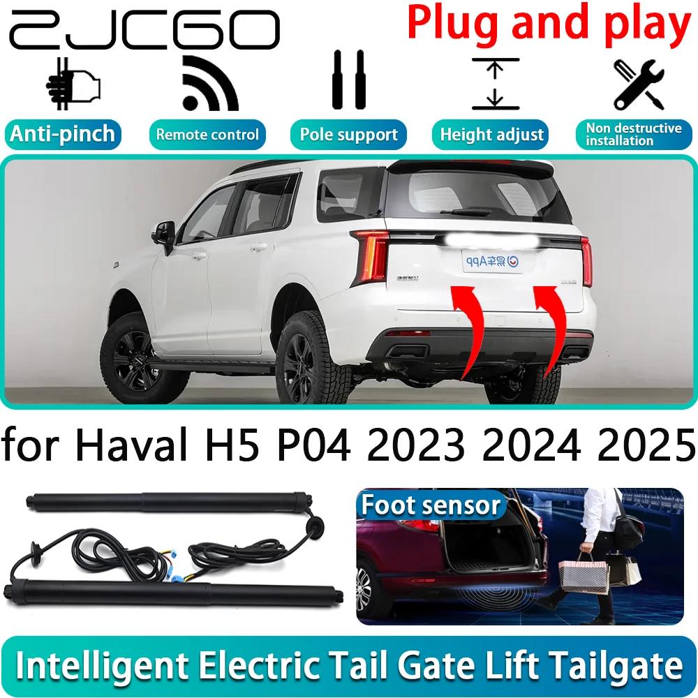 

ZJCGO for Haval H5 P04 2023 2024 2025 Car Electric Powered Tailgate Power Liftgate Automatic Tailgate System With Foot Sensor