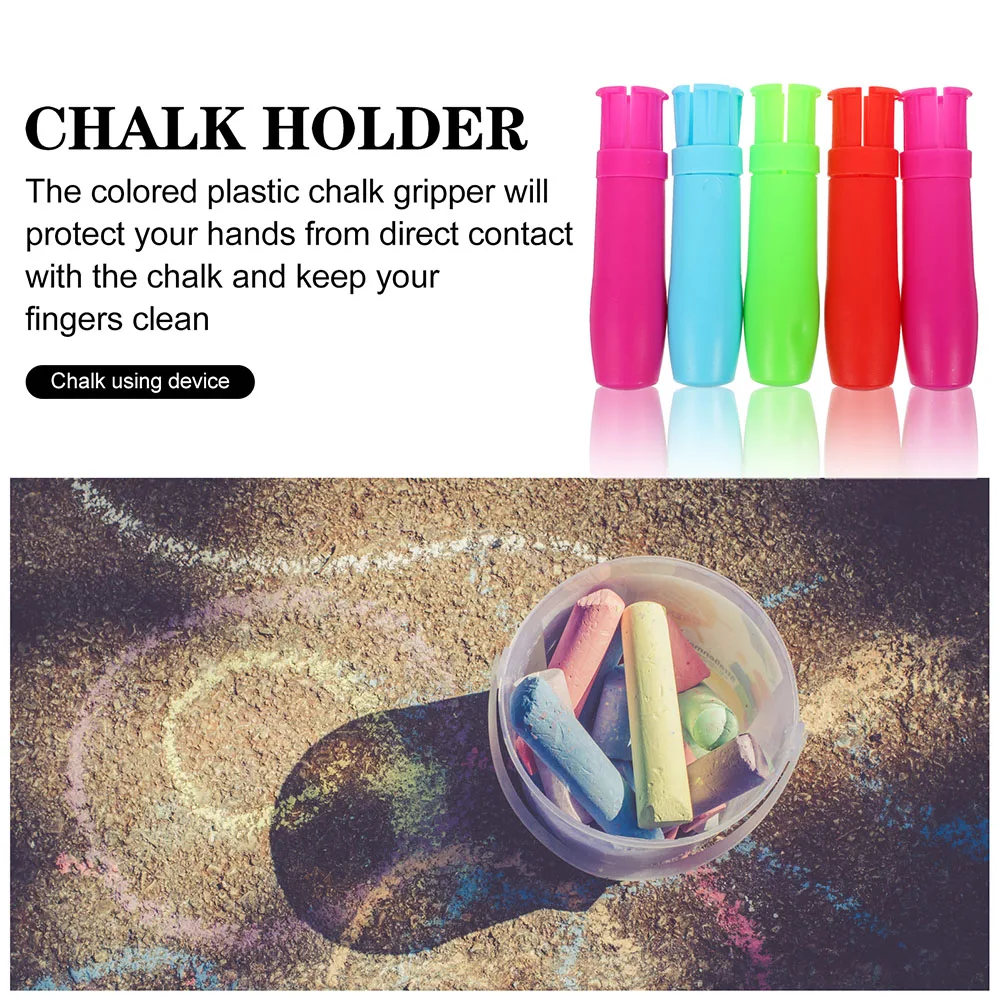 

8 шт., пластиковый регулируемый держатель для мела для школы, офиса, класса, красочный удлинитель мела, зажим для ручки для граффити