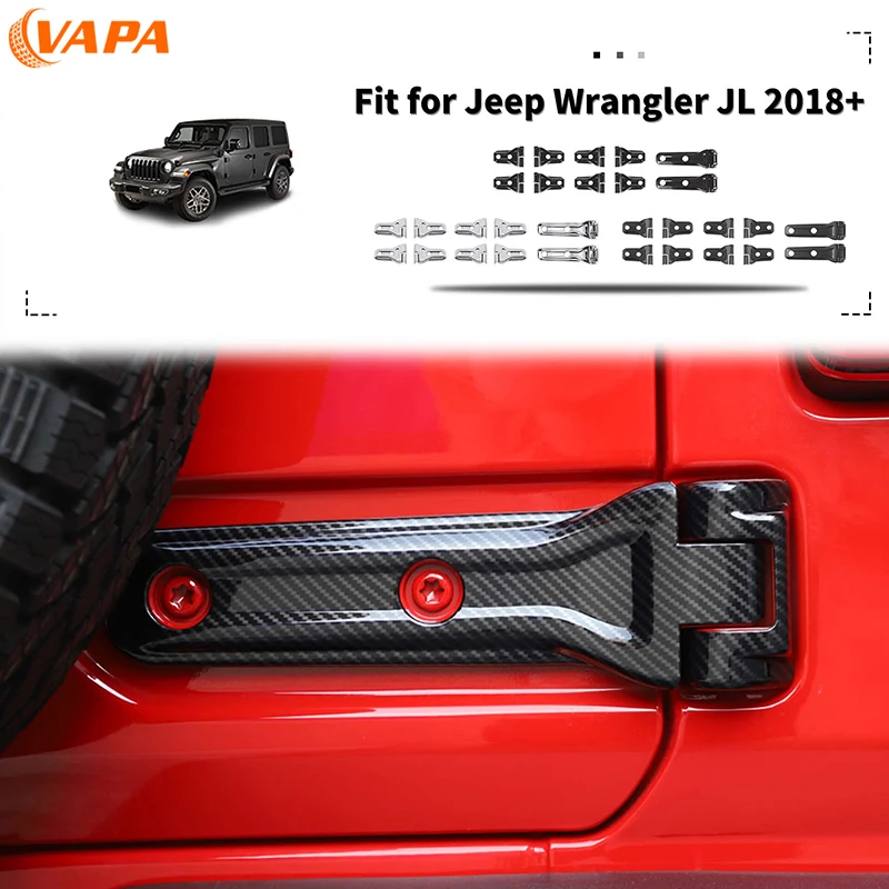 

Car Door Hinge Cover Trim ABS Decoration Kits for Jeep Wrangler JL 2018 Up 4-Door Exterior Accessories