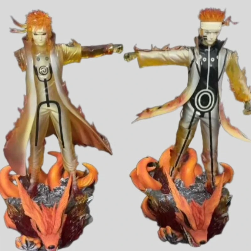 

31cm NARUTO Giant Wave Naruto Namikaze Minato GK Statue Anime Handmade Action Figures Desktop Case Decoration Ornament Gift