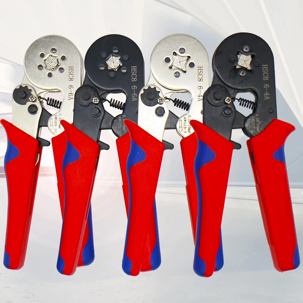Tips Crimping Pliers HSC8 6-4/6-6 Press Pliers For Ferrule Sleeves Terminal Crimping Tools Wire Tube Terminals Crimper Repair