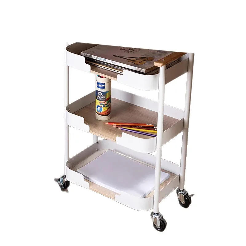 

Multifunctional trolley toy snack storage rack floor trolley storage bathroom multi-layer finishing