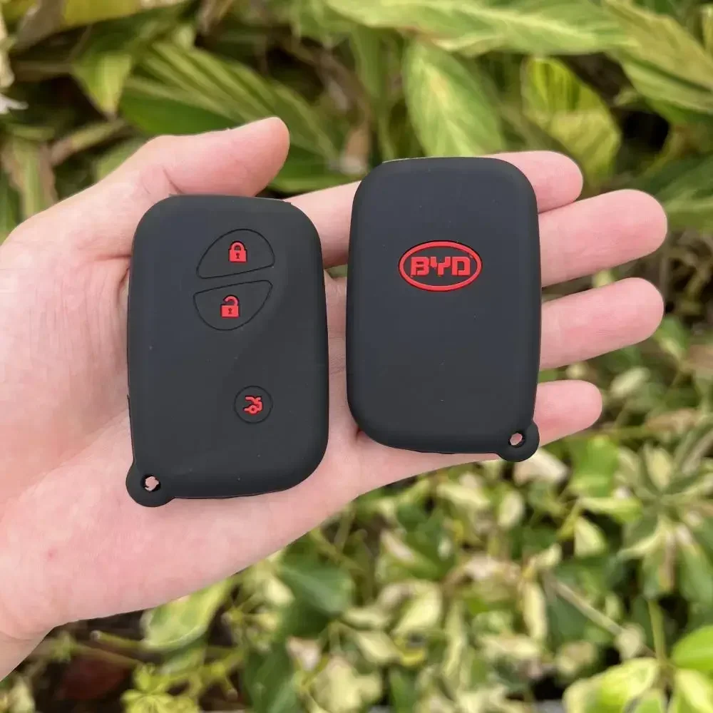 for BYD F3 F0 L3 G3 S6 E6 M6 S7 Keyless Entry Remote Keychain 3 Buttons Smart Car Fob Key Cover Case Skin Protector Accessories