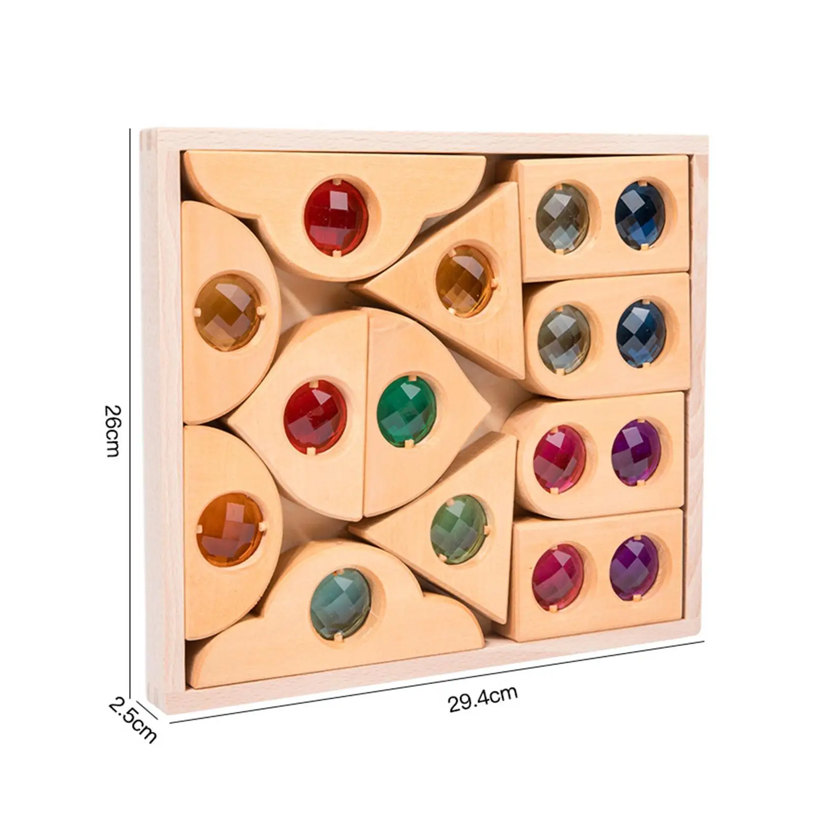 Ensemble de blocs de construction arc-en-ciel pour filles, jouet Montessori avec boîte de rangement en bois, jouets d'apprentissage, jeu d'empilage, cadeau