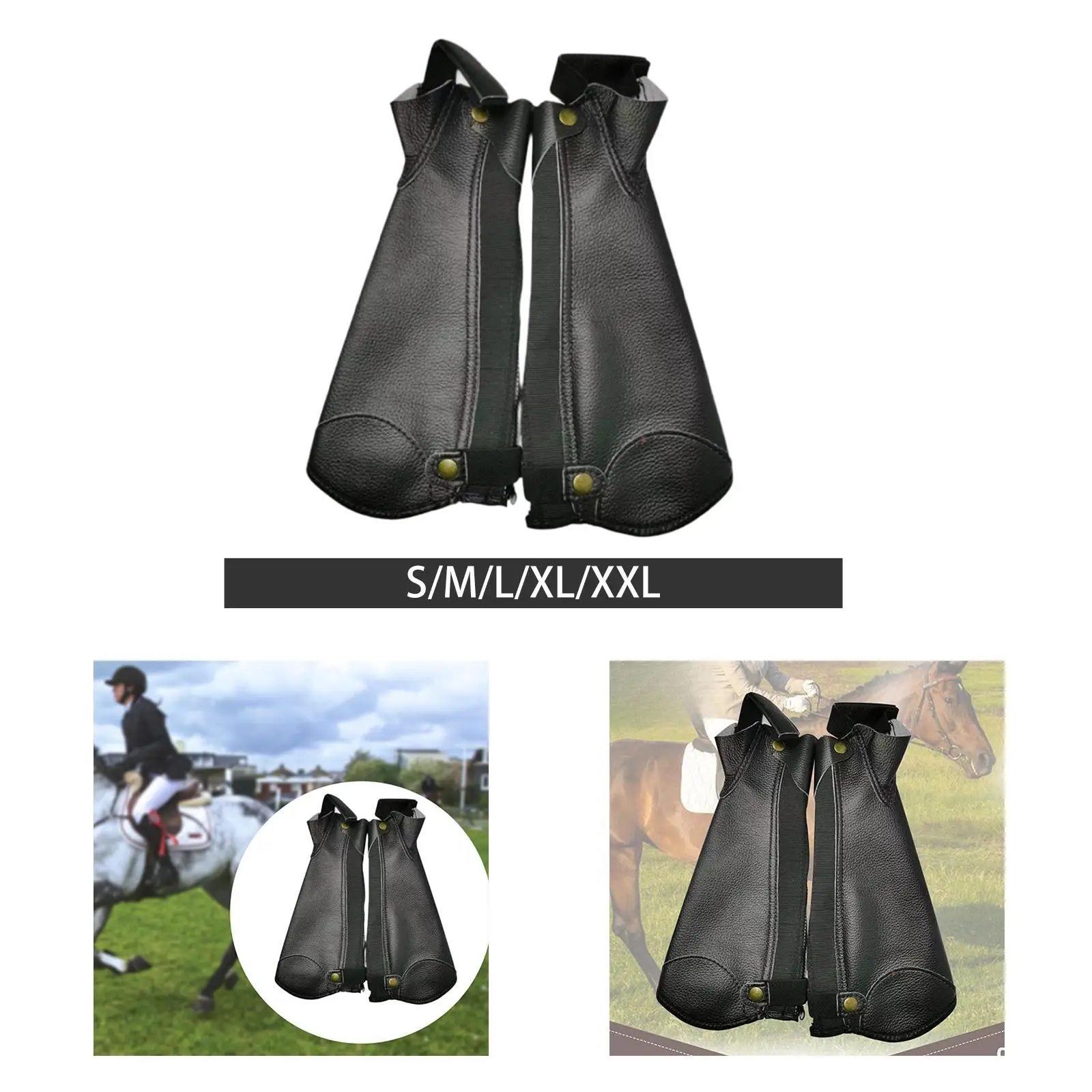 

Equestrian Boot Tops Sleeve Equestrian Half Chaps Wear Resistant Leg Gaiters