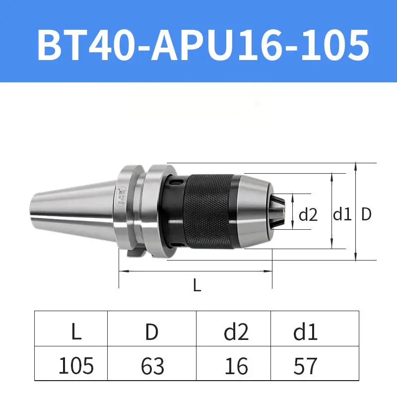 

2026 Adapter BT40-APU08-85L Drill Chuck Bracket
