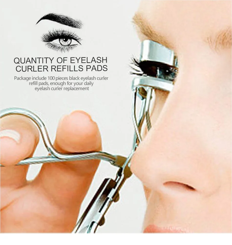 10/20/50 Stück Wimpernzange Make-up Styling-Tool Ersatzpads für Damen-Wimpernzange Gummi-Ersatzpads – Detail 9