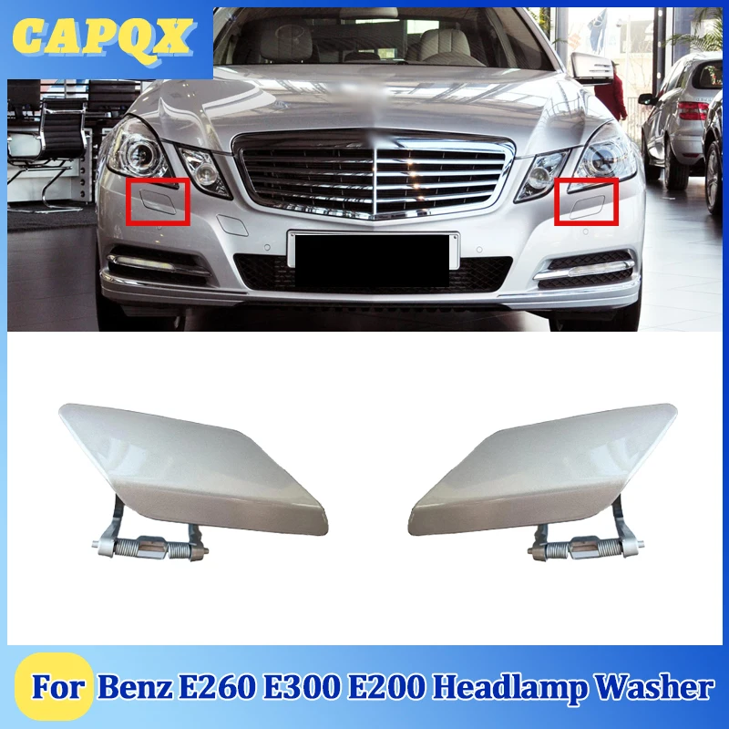 For Benz E260 E300 E200  2009 10 11 12 13 Front Bumper Headlight Washer Spray Nozzle Cover Headlamp Washer Jet