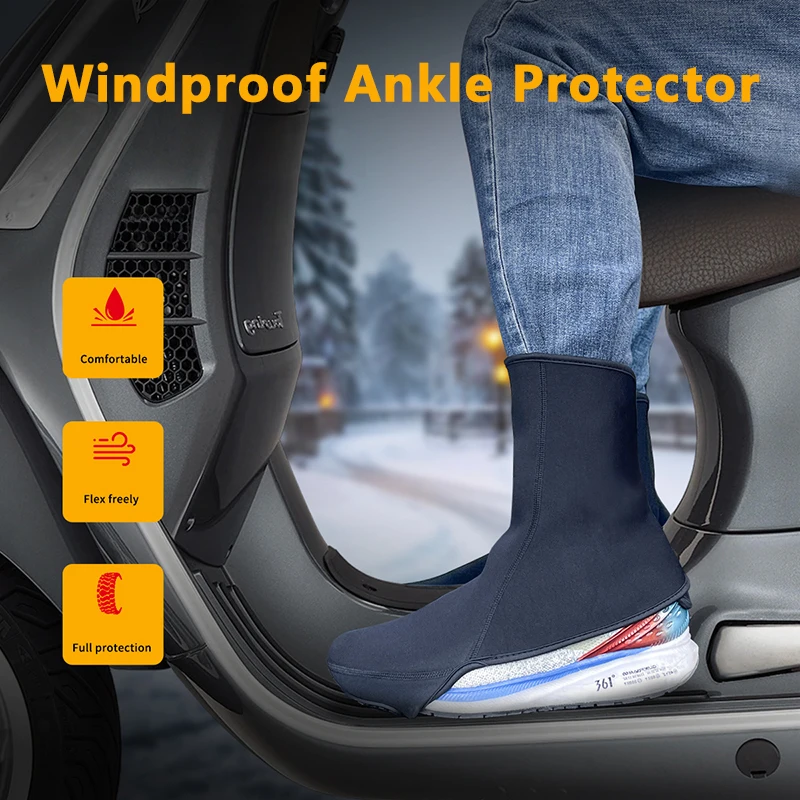 قابل للتعديل يندبروف الكاحل حامي للدراجات النارية ركوب التزلج في الهواء الطلق غطاء الساق الدافئة غطاء للقدم معدات الشتاء الباردة واقية #3