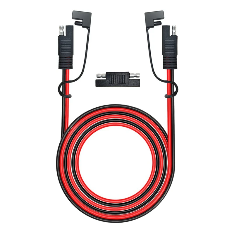 1Set 6FT Black&Red Quick Disconnect Connector With Reverse Adapter, Tinned Copper