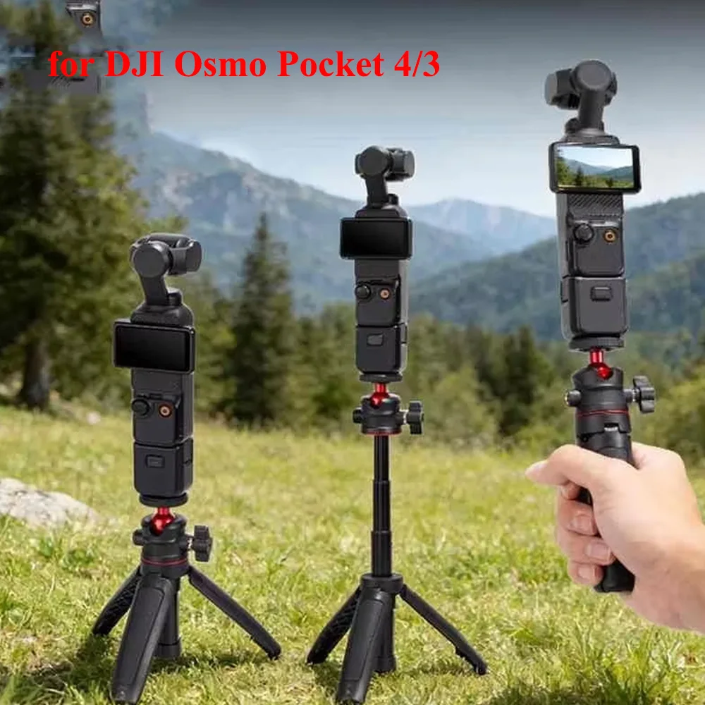 Handheld-Selfie-Stick-Stativ für DJI Osmo Pocket 4/3 Action-Kamera-Zubehör, verstellbarer Selfie-Stick-Ständerhalter.