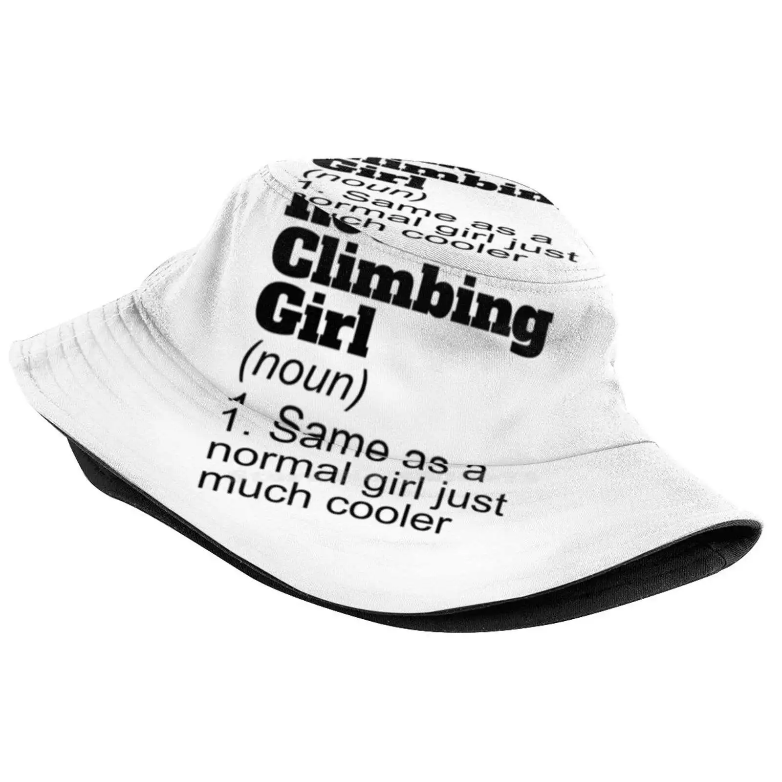 Rock Climbing Girl Definition Sun Cap Fisherman Hat Bucket Hats Climbing Climber Walls Mountaineering Free Climb Fitness