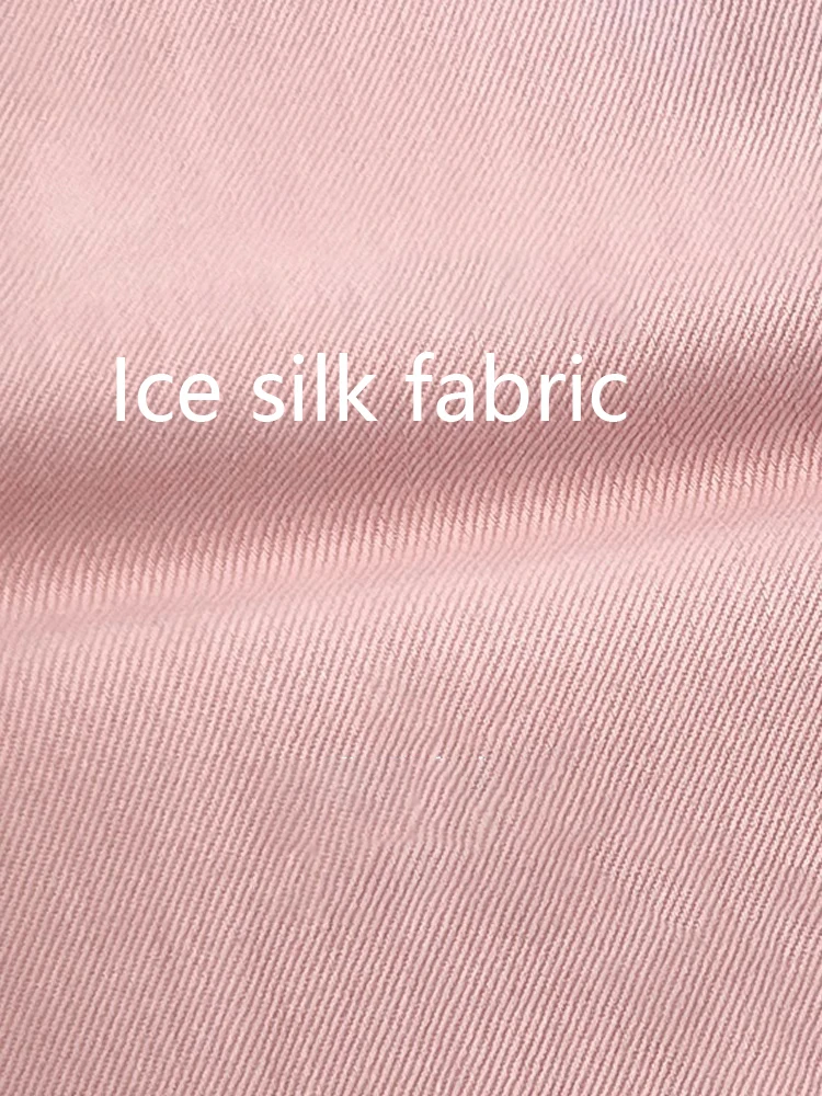 Jeans in seta rosa ghiaccio da donna estivi sottili a vita alta slim gamba dritta pantaloni in denim con sensazione di caduta pantaloni larghi larghi casual