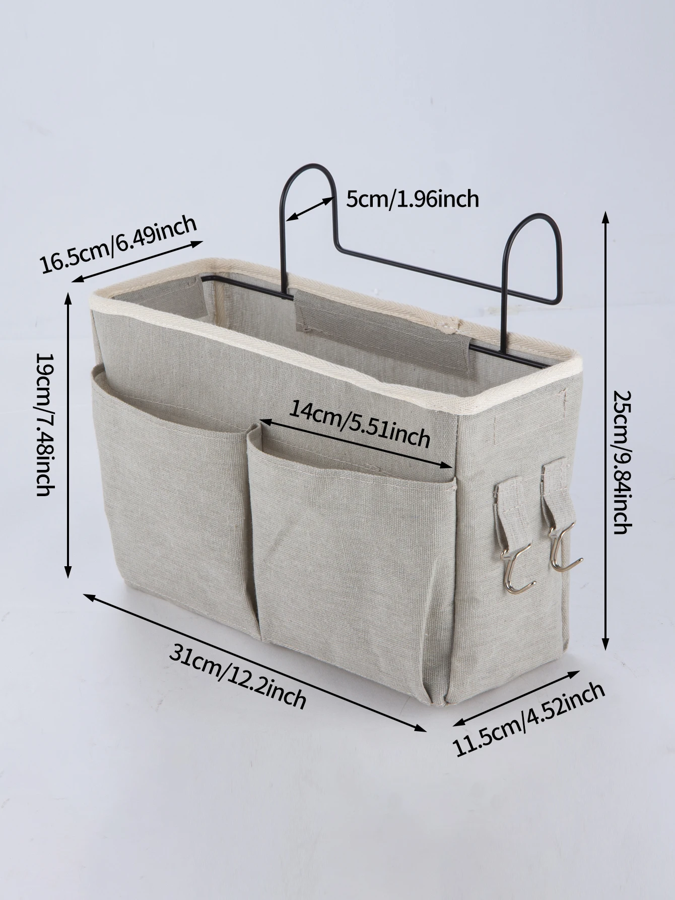 Bedside Caddy Hanging Bed Organizer Storage Bag Pocket for Bunk and Hospital Beds College Dorm Rooms Baby Bed Rails Camp 4 Pocke