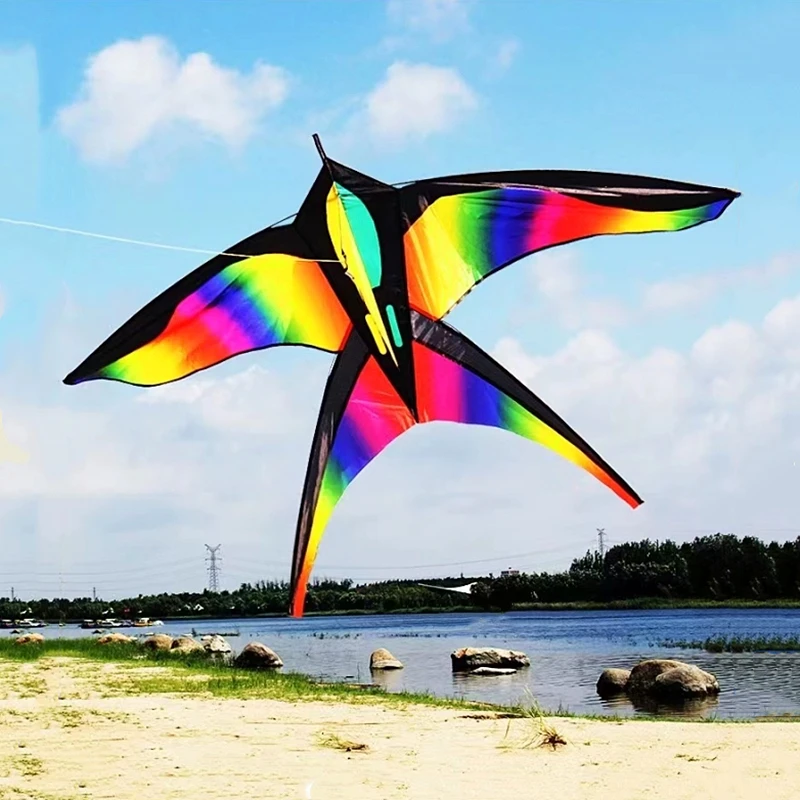 Cerfs-volants en nylon pour enfants, jouets en forme d'oiseau étendu, jouets de plein air, usine Weifang, cerf-volant puissant, livraison gratuite