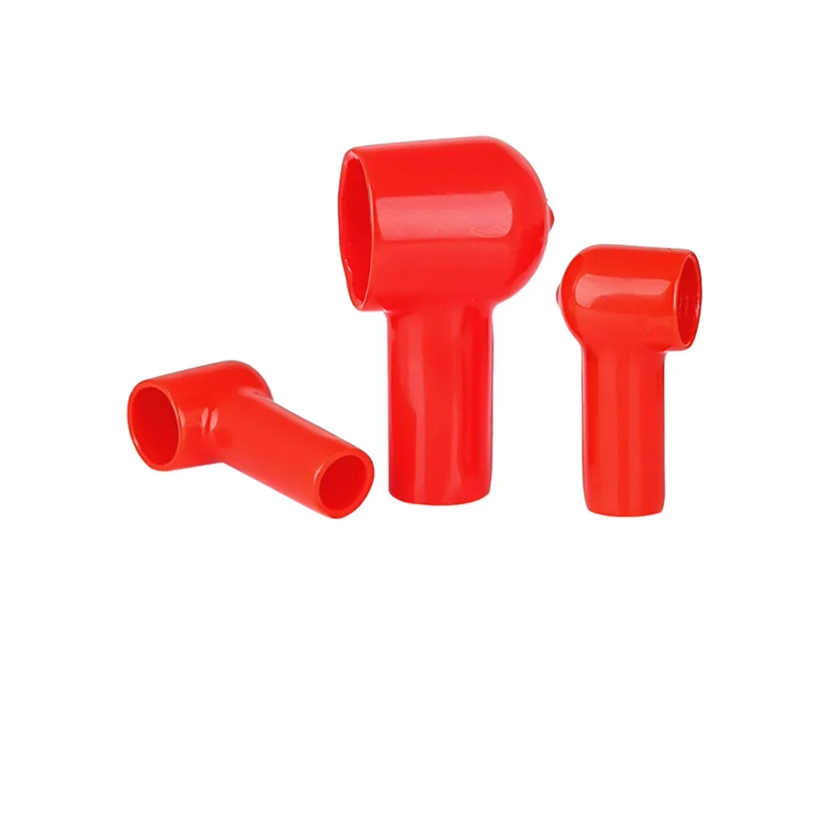 Black Red Rubber Protective Cap For Battery Pile Head Pipe Type Battery Positive And Negative Pole Insulation Plastic Sleeve