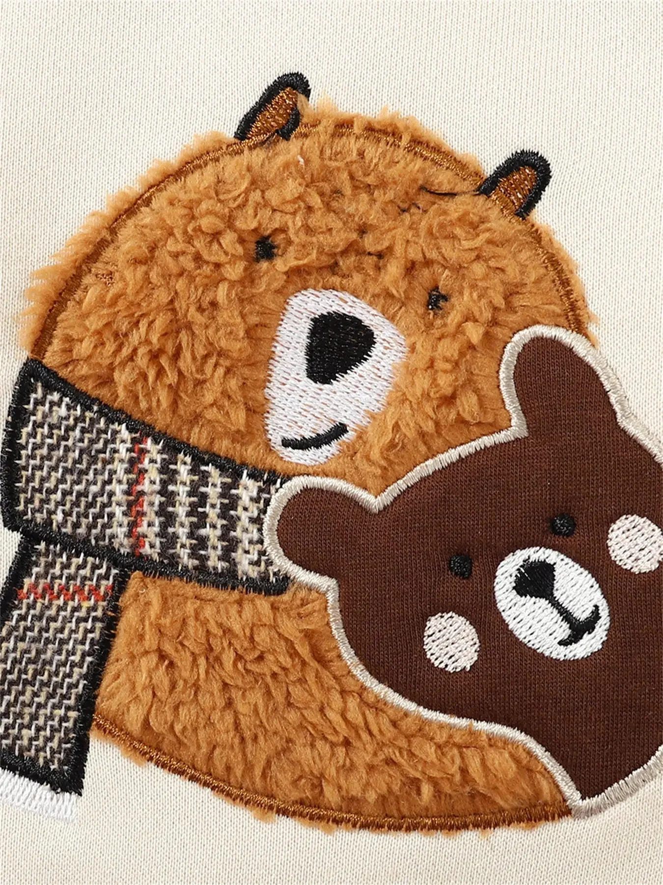 Winter Toddler Baby Boy Clothes Bear embroidered design Long Sleeve Hoodie Sweatshirt Floral Pants 2Pcs Fall Winter Outfits