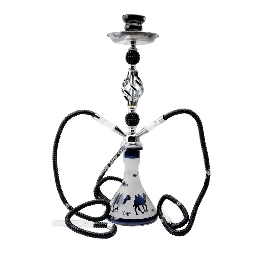 

Hot-selling Arabian hookah medium full set of three-tube mosaic glass smoking sets cross-border selection pipe wholesale