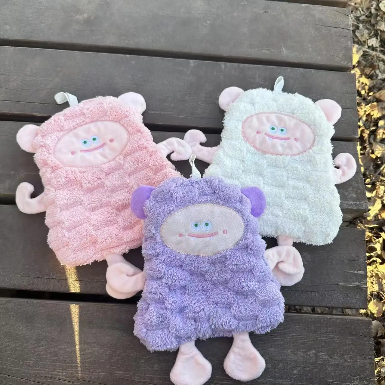 

Hand Towels Cartoon Hanging Quick Drying Plush Cleaning Towels Soft Absorbent Microfiber Towels Kitchen Bathroom Accessories