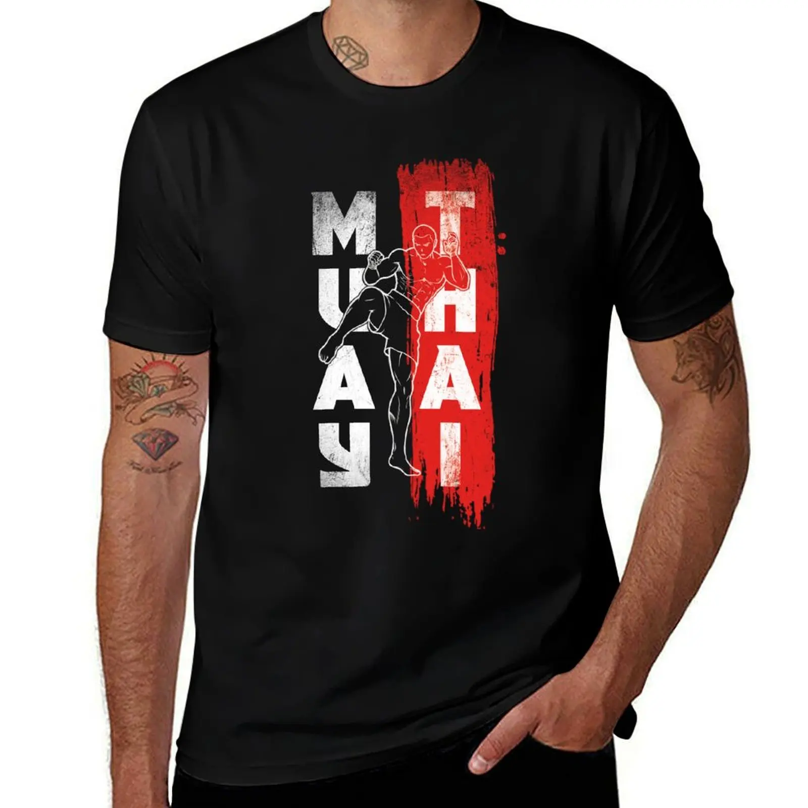 

Muay Thai Fighter T-Shirt shirts graphic Aesthetic clothing croswit shirt man animal prinfor boys men clothings