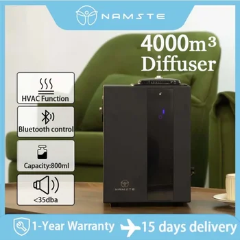 NAMSTE 블루투스 HVAC 가전 필수 Oi 디퓨저, 금속 상업 장소 방향제 홈 아로마 디퓨저, 4000 m³, 800ml 