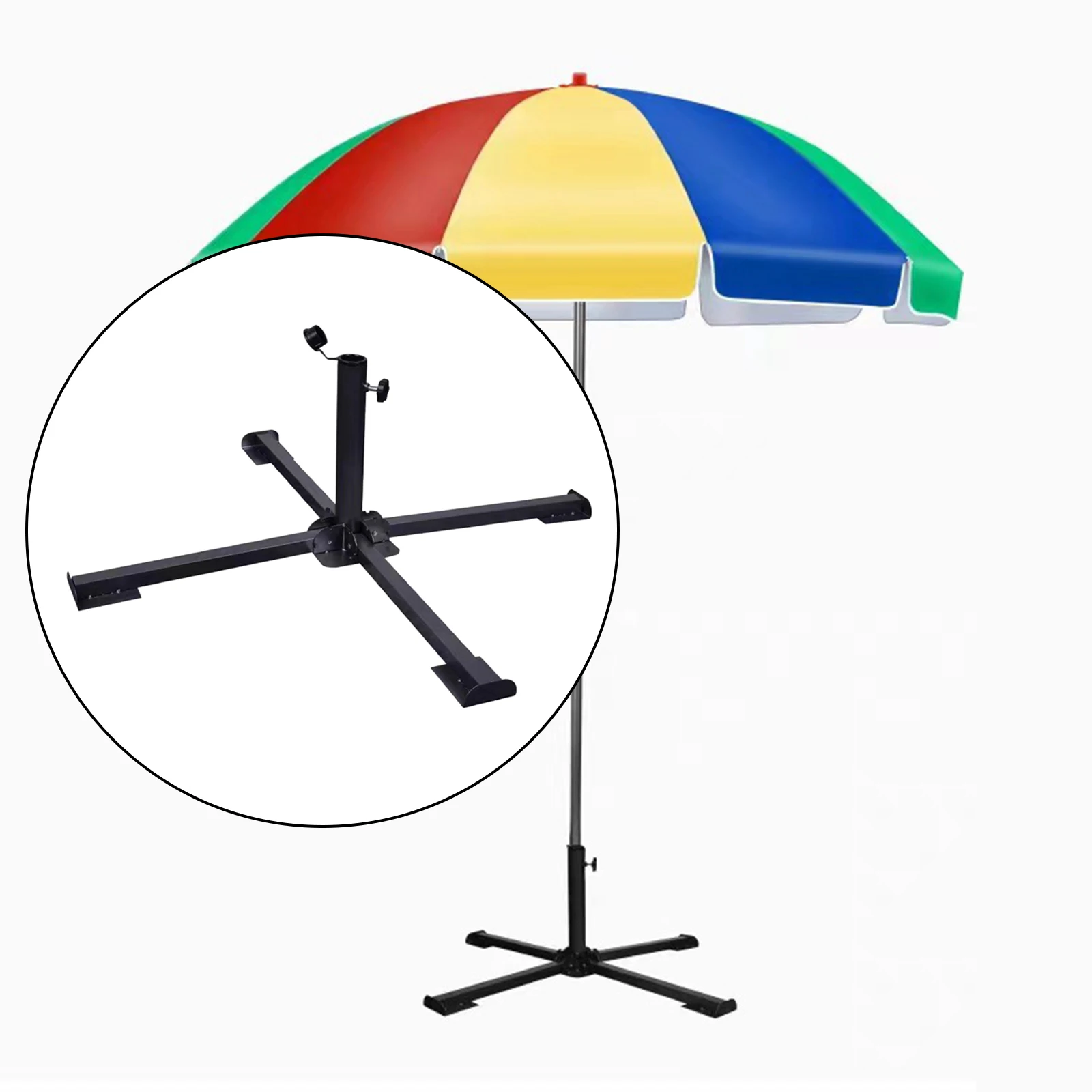 Foldable Umbrella Stand Beach Umbrella Base Double-Layer Outdoor Sunshade Large Umbrella For Stall Booth Anti-Ultraviolet Sun