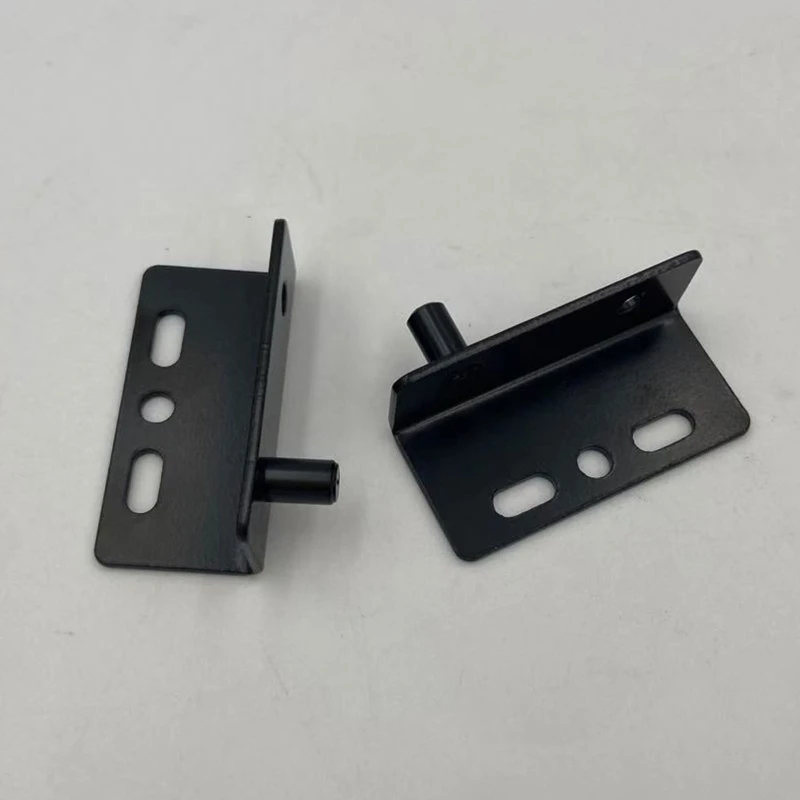 2 Pieces/set Door Pivot Hinges with Bushing Thicken Black Iron Right Angle Pivot Hinges Hardware Accessories