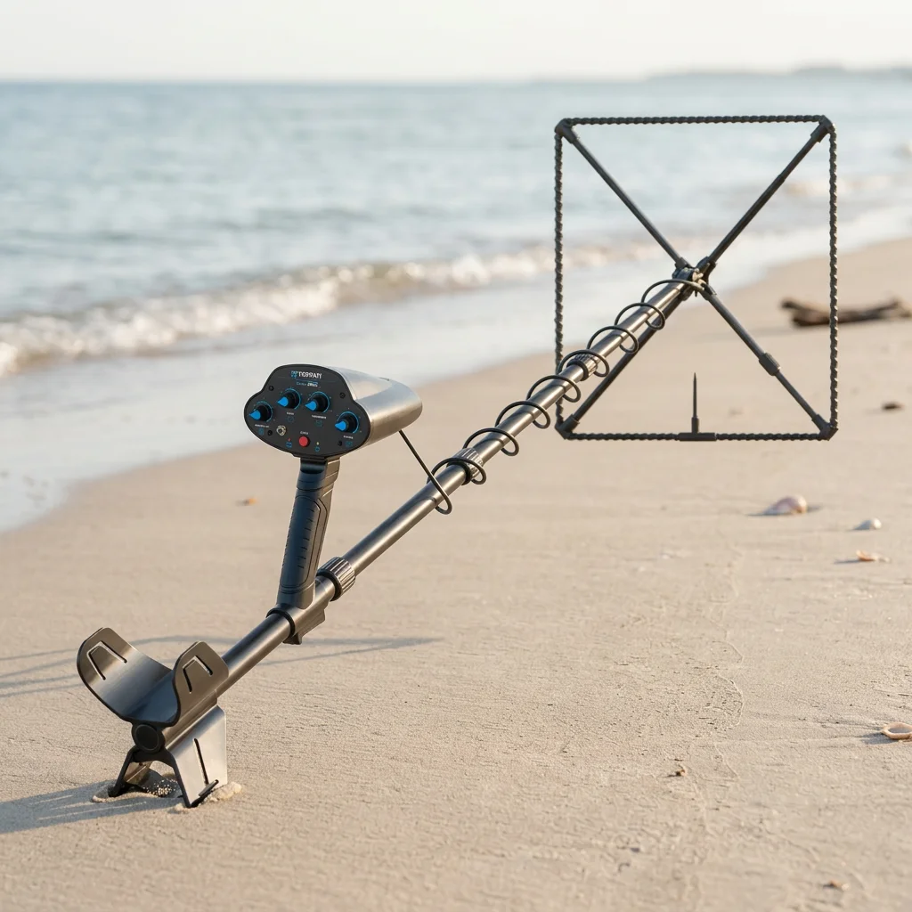 Latest Pulse Induction Metal Detector TX-PI300 Long Range Gold Scan Deep Industrial Underground Big Search Coil ROHS Plastic