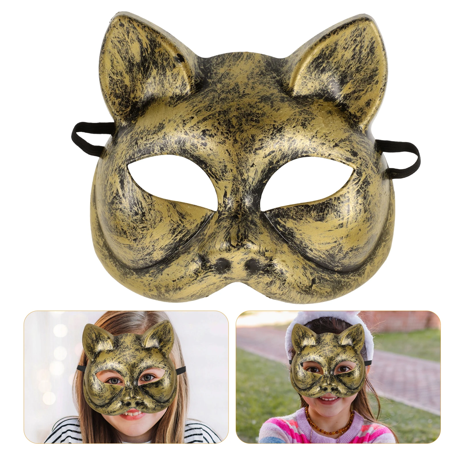 Cat Face Mask Masquerade Costume Half Cosplay Masks Facial Decoration Halloween Cartoon