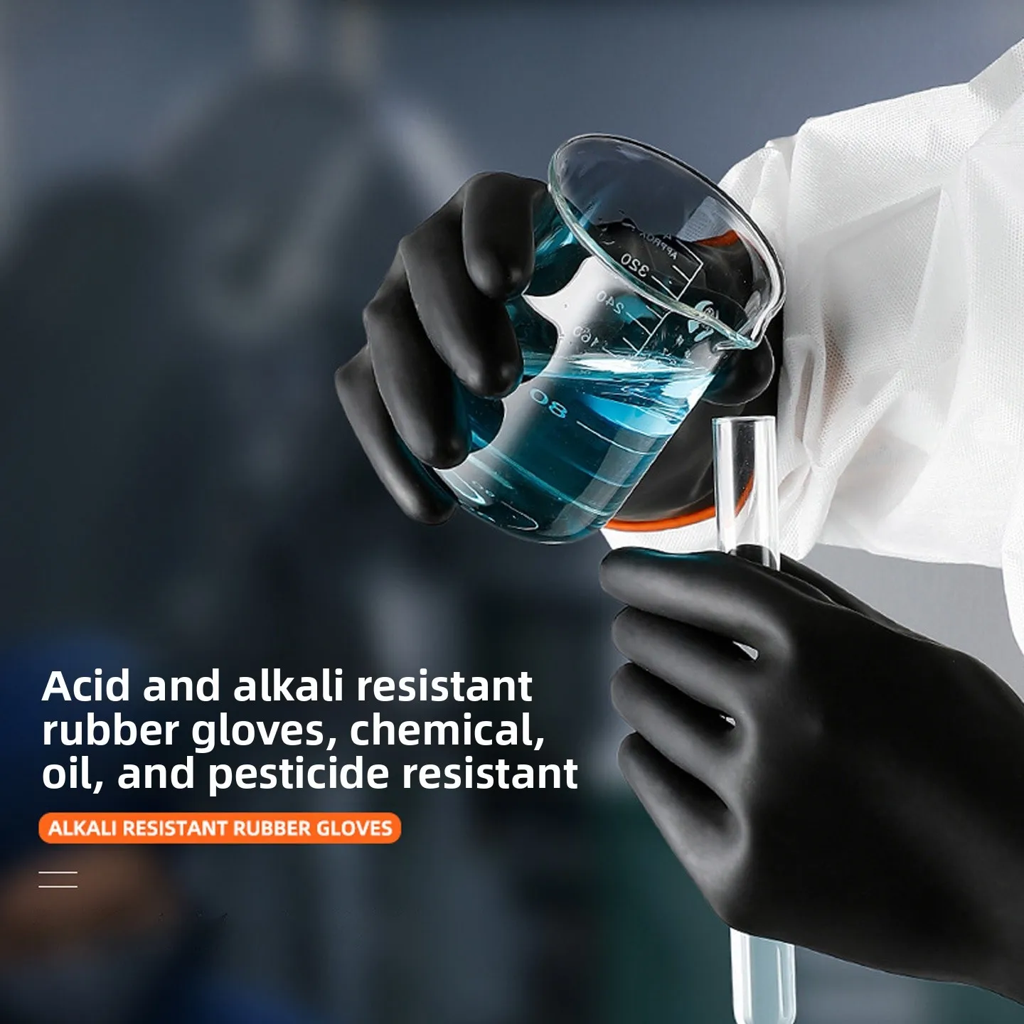 

Thiened Bla Rubber Gloves Corrosion Resistant Acid And Alkali Resistant Waterproof Wear Resistant Industrial Experiment G...