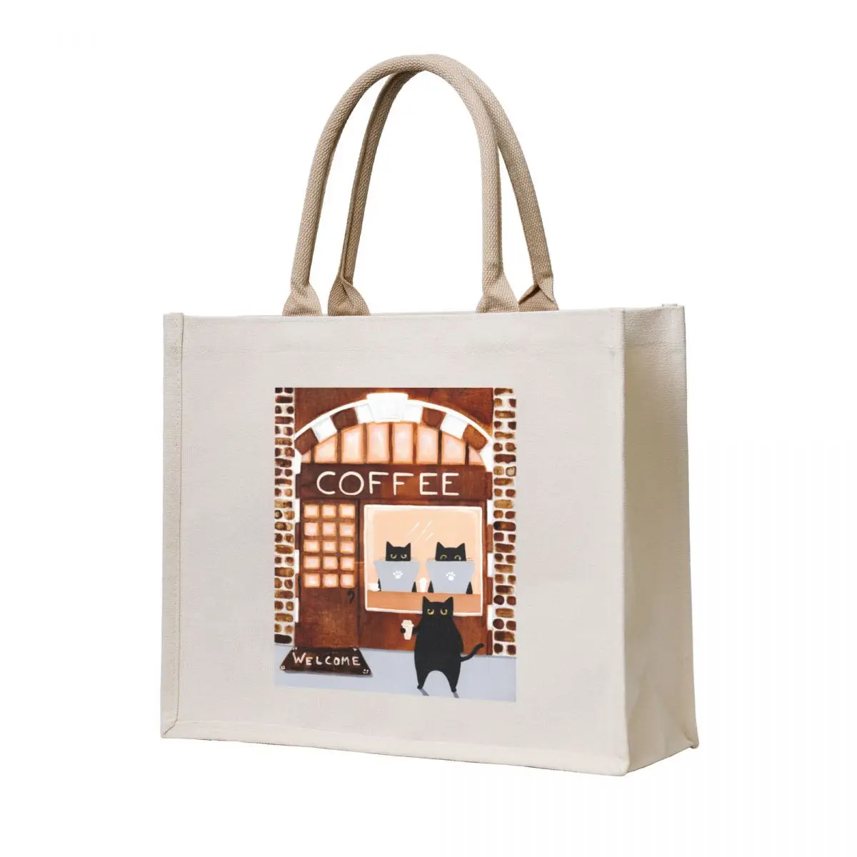 

Coffeehouse Cats Tote Bag Big bag Women bags great bag
