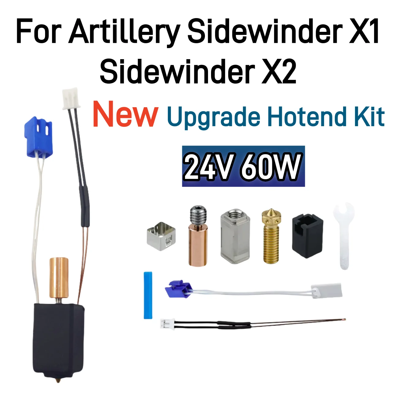 

Для Artillery Sidewinder X2 Upgrade Hotend Sidewinder X1 Upgrade 24V 64W Sidewinder X2 Экструдер с горячим концом Быстрый нагрев Hotend