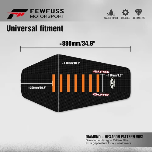 Imagen 2 del producto FEWFUSS-funda de asiento Universal con pinza acanalada, juego impermeable, protección antideslizante, aplicable a SXF EXC KXF CRF YZF WR TC TE
