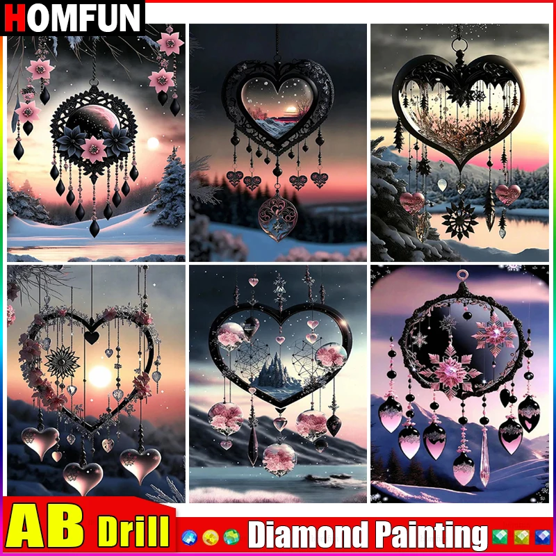 HOMFUN AB Diamond Painting Cross Stitch Pattern 5D Diamond ricamo