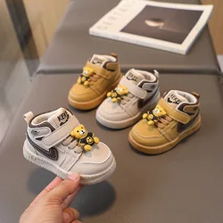 Autumn New Children's Sneaker Baby Baby Shoes Boys Mid-Top Casual Board Shoes Soft Bottom Toddler Shoes Wholesale