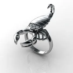 New Creative Scorpion Male Ring Fashion Personality Poison Scorpion Stainless Steel Finger Ring For Men Hip Hop Jewelry