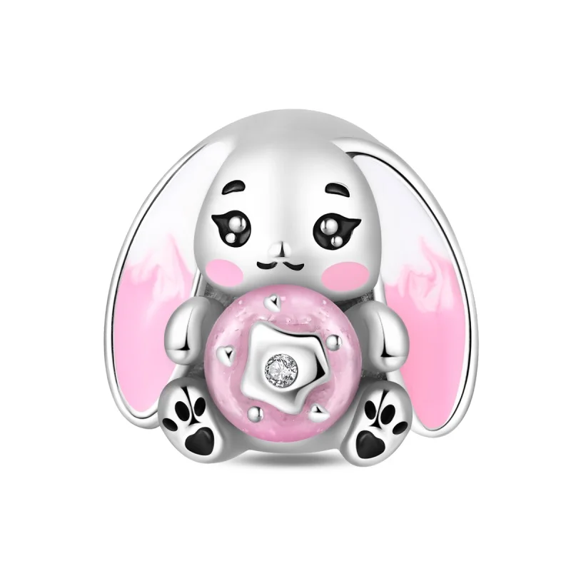 New 925 Sterling Silver Sweet Rabbit Charms Beads For Women Fit Original Bracelet DIY Birthday Party Jewelry Gifts