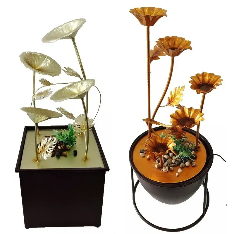 

Water circulation living room office home running water ornament metal soft decoration modern light luxury wrought iron