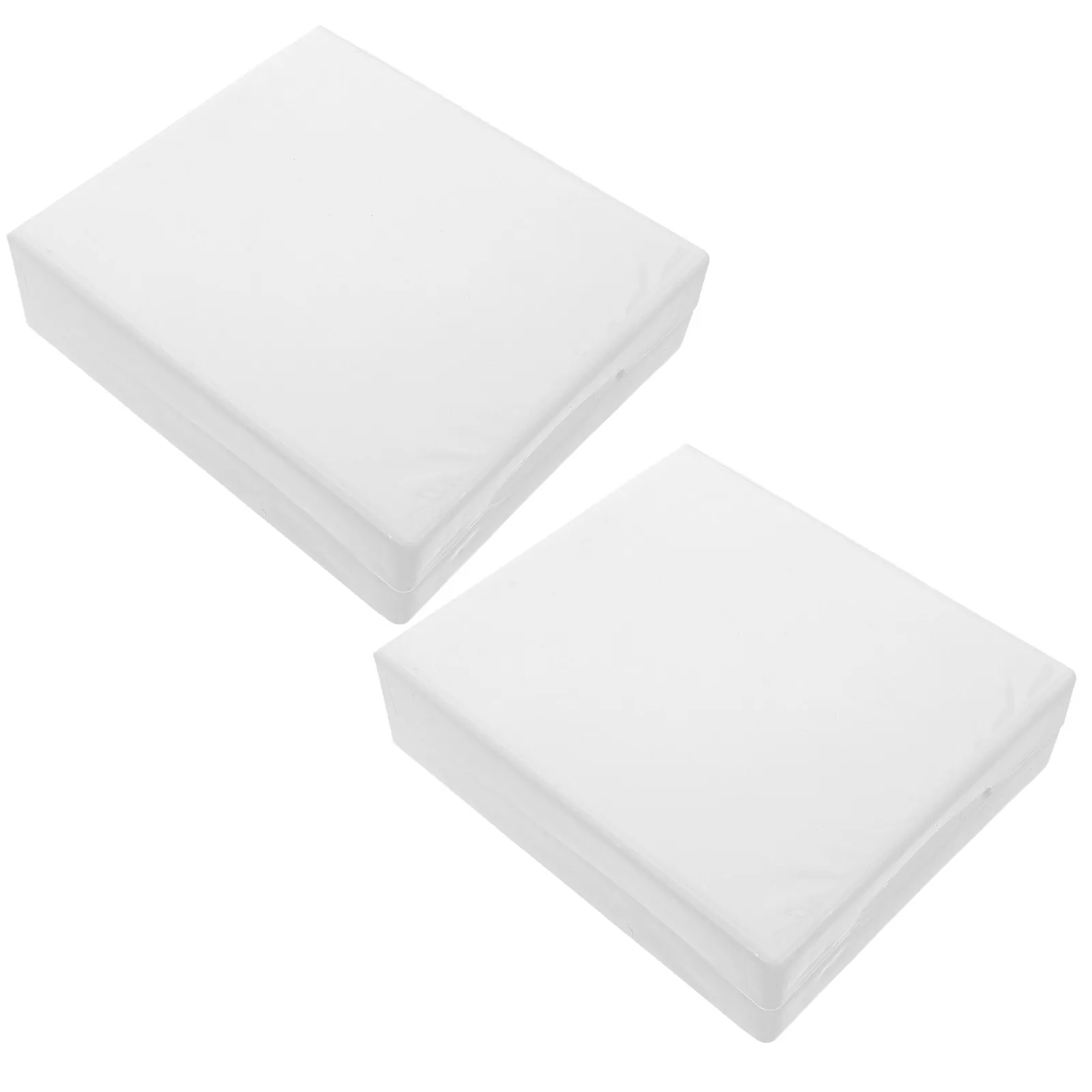 2Pcs Disc Box White Insertable Dvd Case Sturdy Plastic Holder For Cds Dvds Memo…